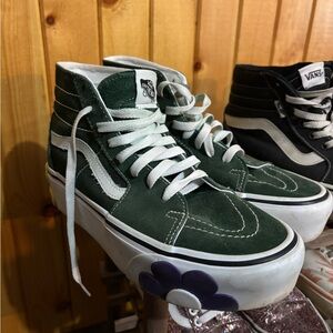 Vans Green High-Top Sneakers
